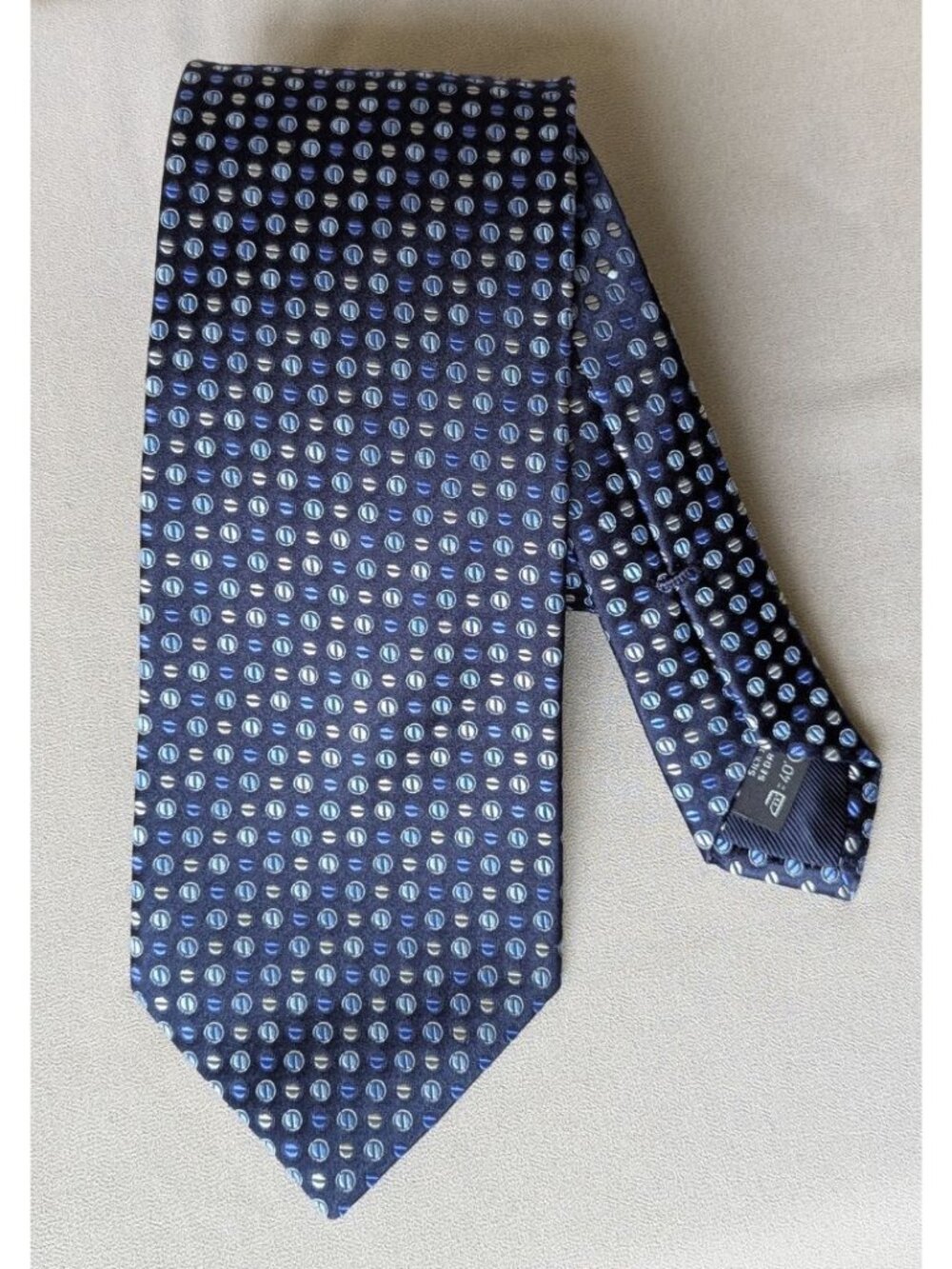 Ermenegildo Zegna Men's Woven 100% Silk Jacquard necktie Tie Made in Italy